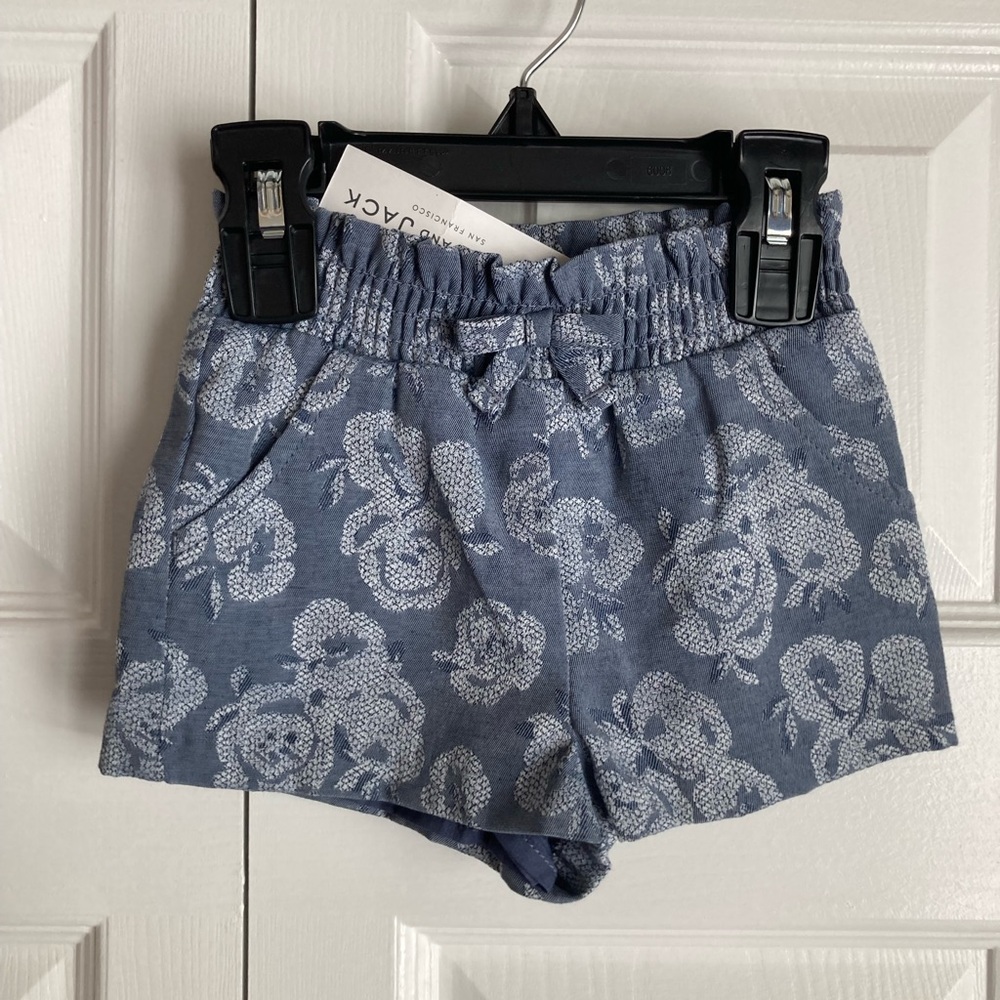 Janie and Jack High Waist Blue Floral Shorts